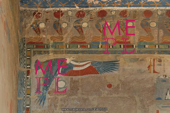 : Relief, Anubis shrine, Temple of Hatshepsut : Relief, Anubis shrine, Temple of Hatshepsut