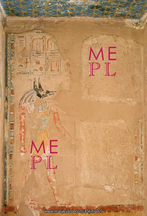 : Relief, Anubis shrine, Temple of Hatshepsut, Luxor, Egypt : Relief, Anubis shrine, Temple of Hatshepsut, Luxor, Egypt