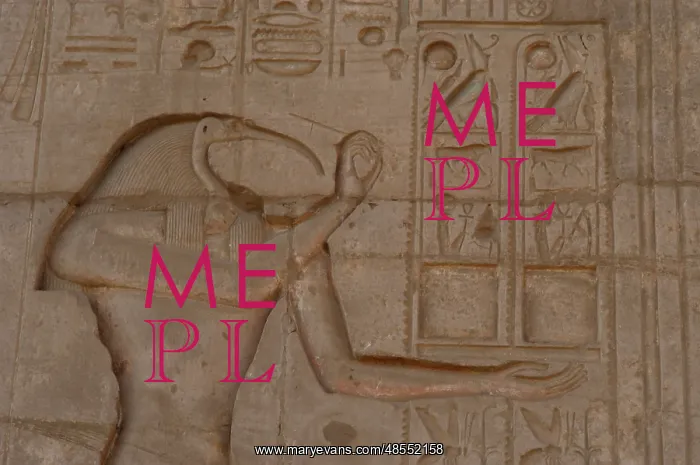 : Relief depicting the god Thoth. Ramesseum. Egypt : Relief depicting the god Thoth. Ramesseum. Egypt