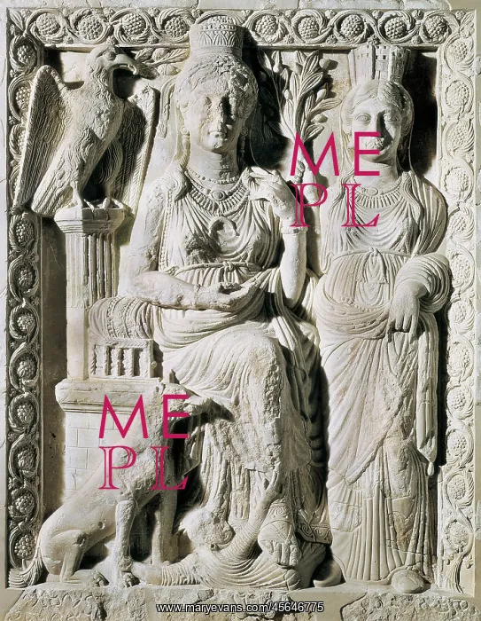 : Relief depicting Queen Zenobia and a slave : Relief depicting Queen Zenobia and a slave