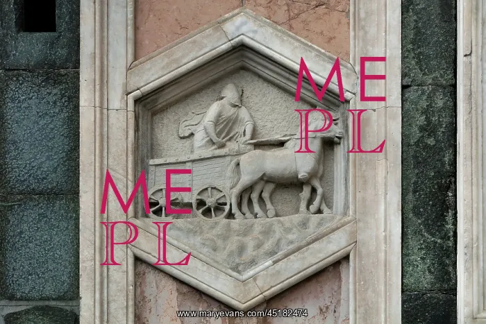 : Relief, Giotto's campanile, Florence, Tuscany, Italy : Relief, Giotto's campanile, Florence, Tuscany, Italy