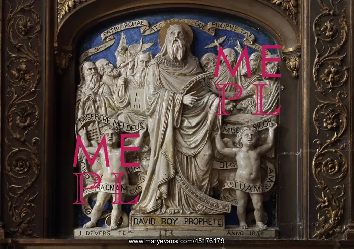 : Relief of King David, Eglise Saint-Eustache, Paris, France : Relief of King David, Eglise Saint-Eustache, Paris, France