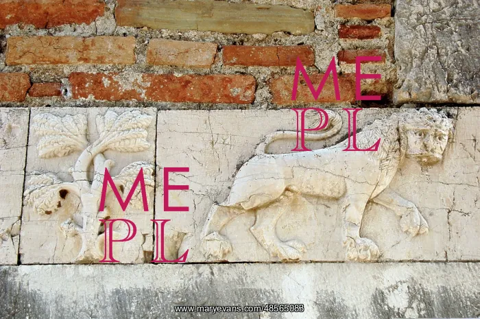 : Relief with a lion and tree. Mesopotam. Albania : Relief with a lion and tree. Mesopotam. Albania