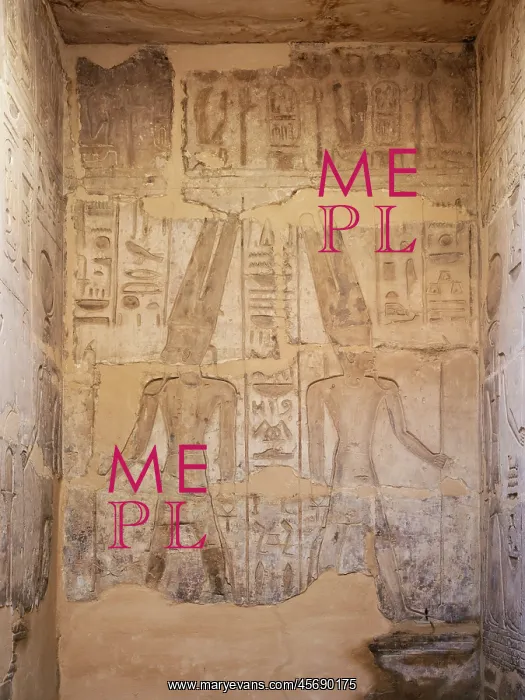 : Relief, Millions of Years Temple of Seti I, Egypt : Relief, Millions of Years Temple of Seti I, Egypt