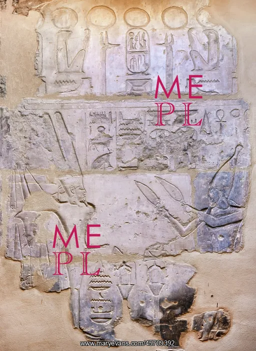 : Relief, Millions of Years Temple of Seti I, Egypt : Relief, Millions of Years Temple of Seti I, Egypt