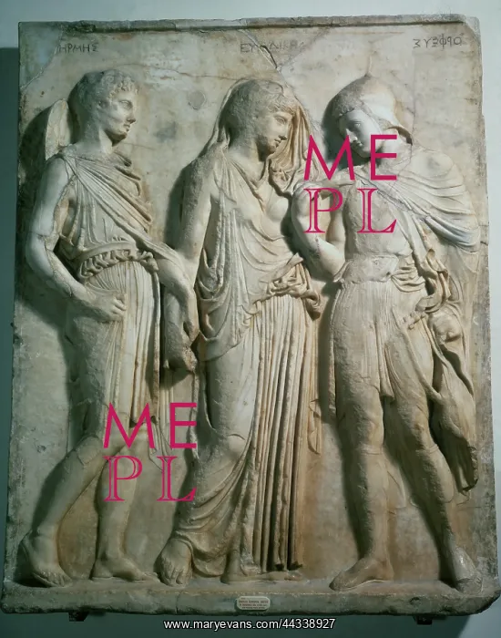 : A relief of Orpheus, Eurydice : A relief of Orpheus, Eurydice
