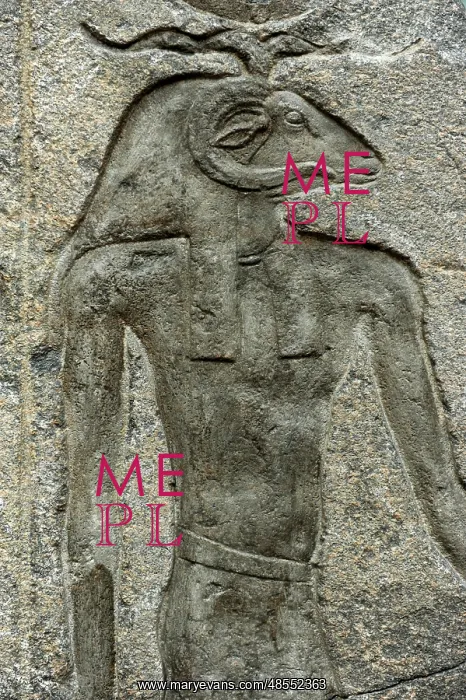 : Relief of a ram-headed god. Egypt : Relief of a ram-headed god. Egypt