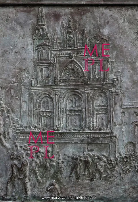 : Relief from Statue of King Alfonso VIII, Cuenca, Spain : Relief from Statue of King Alfonso VIII, Cuenca, Spain