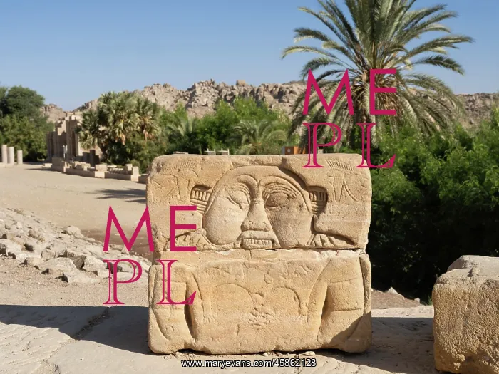 : Relief, Temple of Hathor, Philae Temple Complex : Relief, Temple of Hathor, Philae Temple Complex
