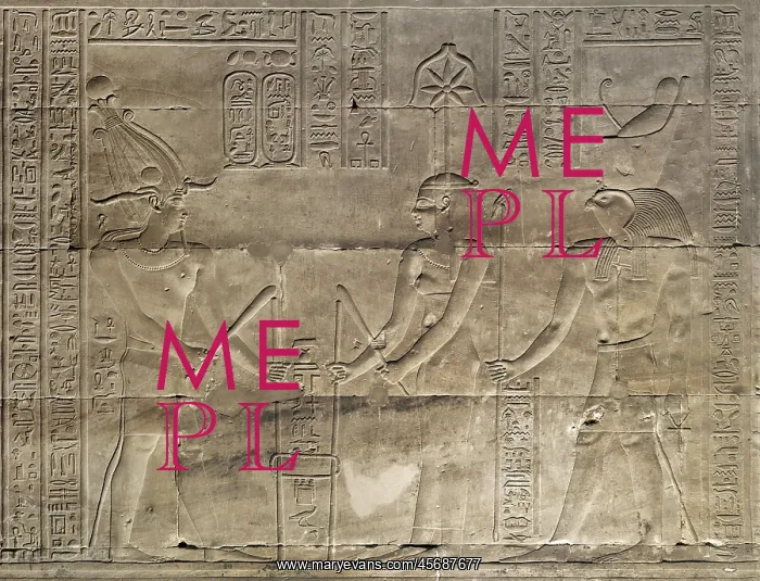 : Relief, Temple of Horus, Edfu, Egypt : Relief, Temple of Horus, Edfu, Egypt