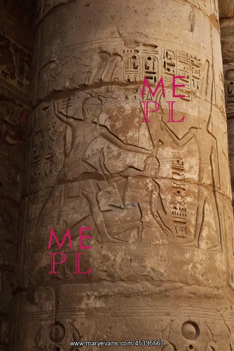 : Relief, Temple of Ramesses III, Luxor, Egypt : Relief, Temple of Ramesses III, Luxor, Egypt