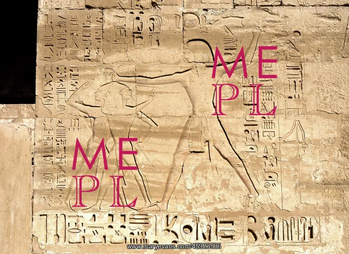 : Relief, Temple of Ramesses III, Medinet Habu, Thebes, Egypt : Relief, Temple of Ramesses III, Medinet Habu, Thebes, Egypt