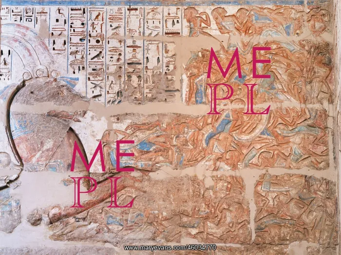 : Relief, Temple of Ramesses III, Medinet Habu, Thebes, Egypt : Relief, Temple of Ramesses III, Medinet Habu, Thebes, Egypt