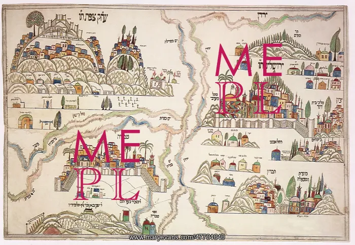 : Religio-Historical Map of the Holy Cities 1870 : Religio-Historical Map of the Holy Cities 1870