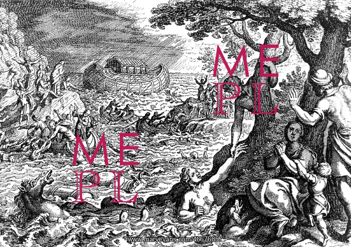 : religion, biblical scenes, The Deluge, copper : religion, biblical scenes, The Deluge, copper