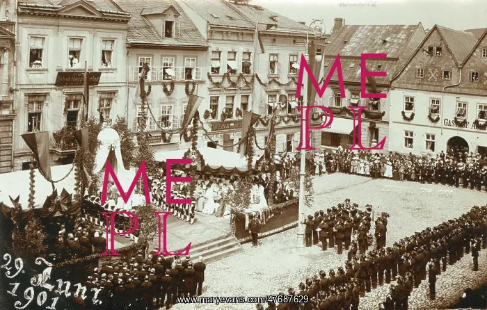 : Religious ceremony with band, Kamnitz, Czech Republic : Religious ceremony with band, Kamnitz, Czech Republic