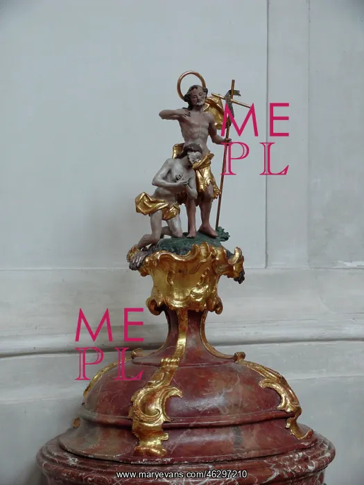 : Religious statue, Ettal Monastery, Upper Bavaria, Germany : Religious statue, Ettal Monastery, Upper Bavaria, Germany