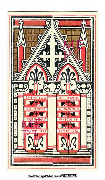 : Religious verse on a devotional Christmas card : Religious verse on a devotional Christmas card