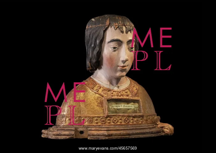 : Reliquary bust, Hotel-Dieu-Le-Comte, Troyes, France : Reliquary bust, Hotel-Dieu-Le-Comte, Troyes, France