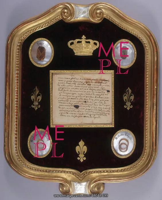 : Reliquary Frame Containing Hair of : Reliquary Frame Containing Hair of