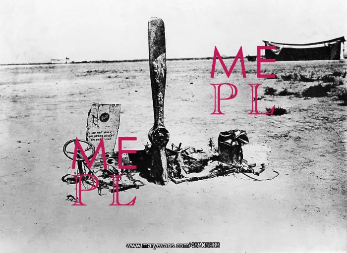 : The remains of a British plane, 1917 : The remains of a British plane, 1917
