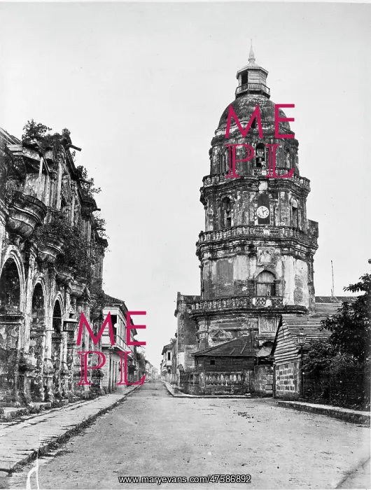 : Remains of a cathedral, Manila, Luzon, Philippines : Remains of a cathedral, Manila, Luzon, Philippines