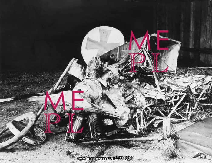 : Remains of Max Immelmann's aeroplane, WW1 : Remains of Max Immelmann's aeroplane, WW1