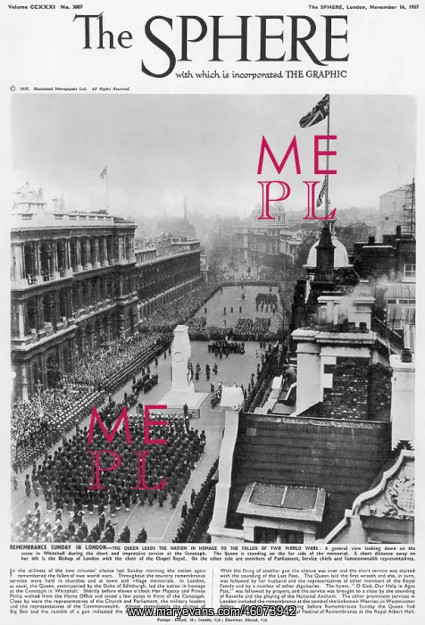 : Remembrance Sunday in London, 1957 : Remembrance Sunday in London, 1957