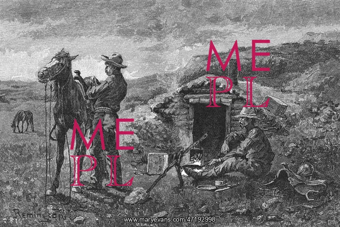 : REMINGTON / COWBOY IN CAMP : REMINGTON / COWBOY IN CAMP