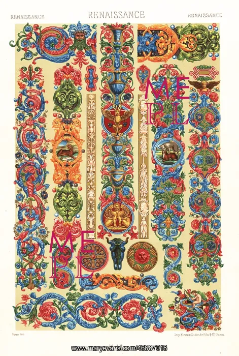 : Renaissance art: miniature paintings on manuscript : Renaissance art: miniature paintings on manuscript