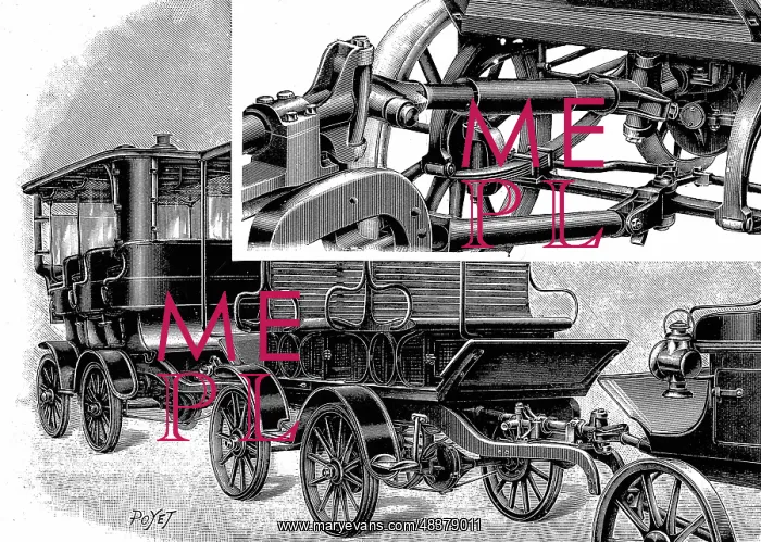 : Renard's automobile train, showing coupling (top : Renard's automobile train, showing coupling (top