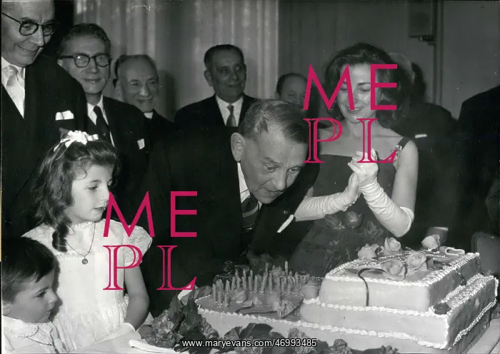 : Rene Coty, former President, celebrates his 80th birthday : Rene Coty, former President, celebrates his 80th birthday
