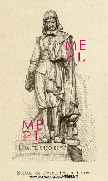 : RENE DESCARTES / STATUE : RENE DESCARTES / STATUE