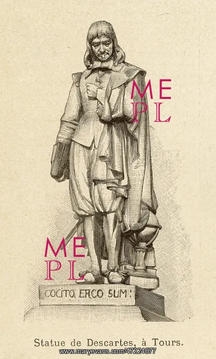 : RENE DESCARTES / STATUE : RENE DESCARTES / STATUE