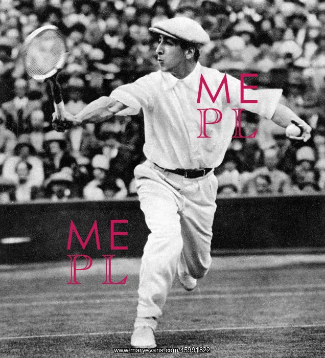 : Rene Lacoste in play at Wimbledon : Rene Lacoste in play at Wimbledon