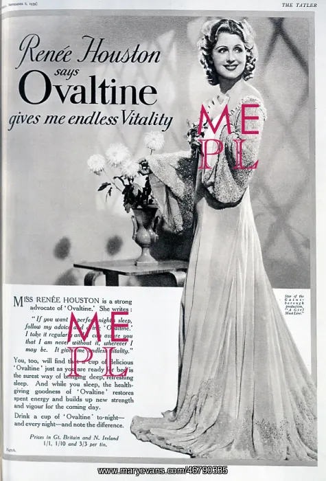 : Renee Houston advertising Ovaltine : Renee Houston advertising Ovaltine