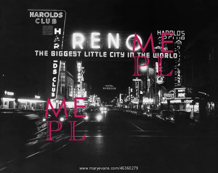 : Reno Nevada, circa 1950s : Reno Nevada, circa 1950s