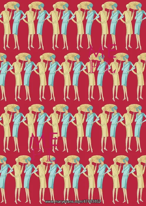 : Repeating Pattern - Art Deco Women : Repeating Pattern - Art Deco Women