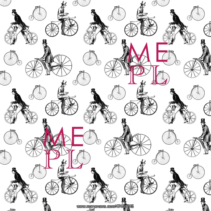 : Repeating Pattern - Bicycles : Repeating Pattern - Bicycles