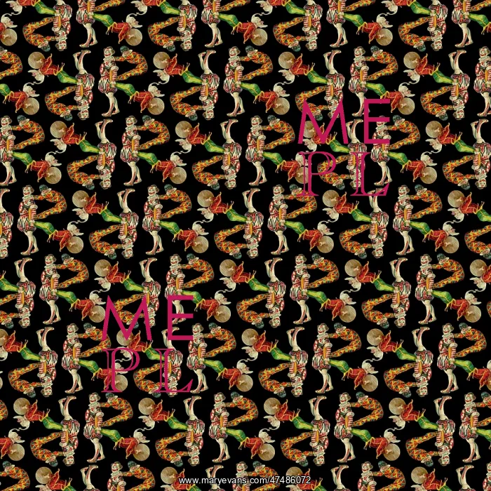 : Repeating Pattern - circus clowns perform balancing act : Repeating Pattern - circus clowns perform balancing act