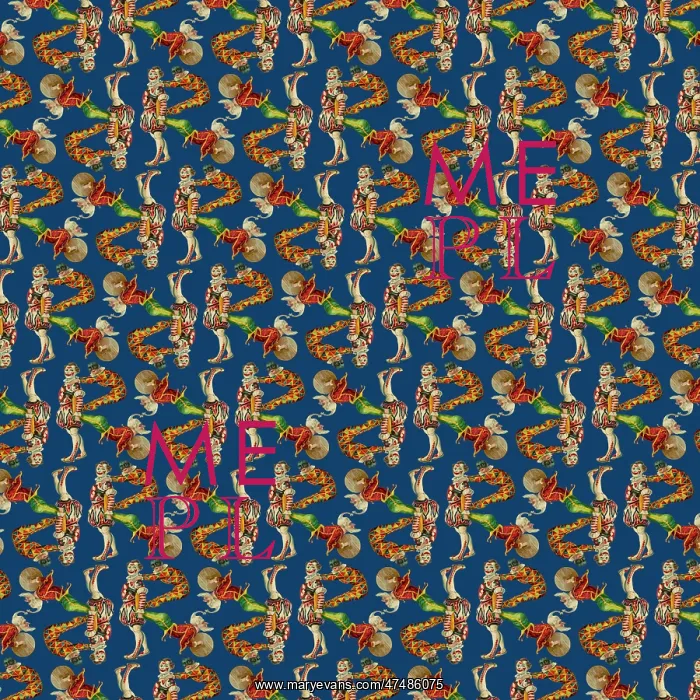 : Repeating Pattern - circus clowns perform balancing act : Repeating Pattern - circus clowns perform balancing act