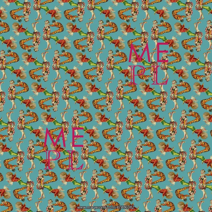 : Repeating Pattern - circus clowns perform balancing act : Repeating Pattern - circus clowns perform balancing act
