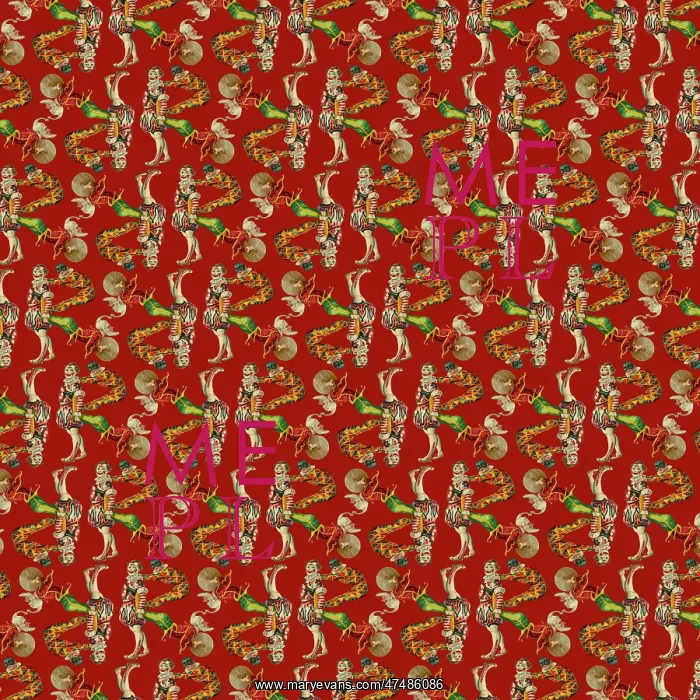 : Repeating Pattern - circus clowns perform balancing act : Repeating Pattern - circus clowns perform balancing act