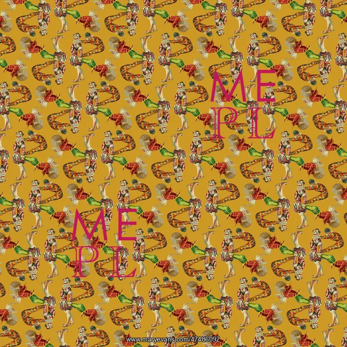 : Repeating Pattern - circus clowns perform balancing act : Repeating Pattern - circus clowns perform balancing act