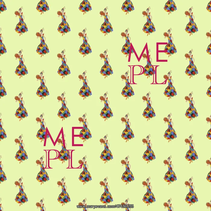 : Repeating Pattern - Colourful Lady Artist holding a palette : Repeating Pattern - Colourful Lady Artist holding a palette