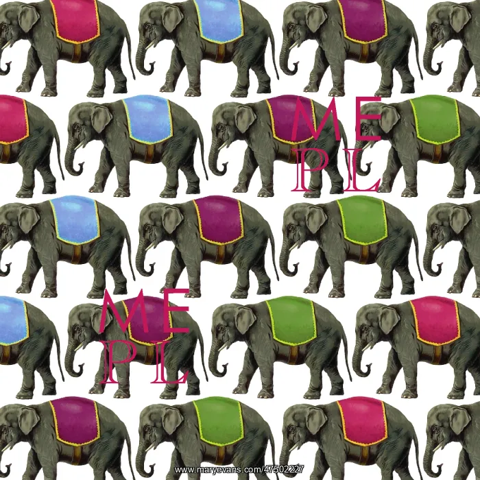 : Repeating Pattern - Elephants : Repeating Pattern - Elephants