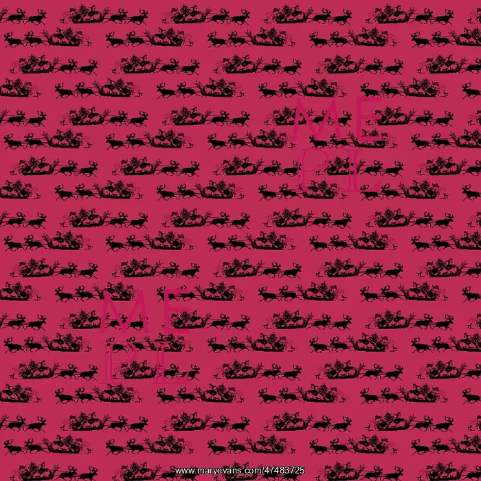 : Repeating Pattern - Father Christmas and Reindeer : Repeating Pattern - Father Christmas and Reindeer
