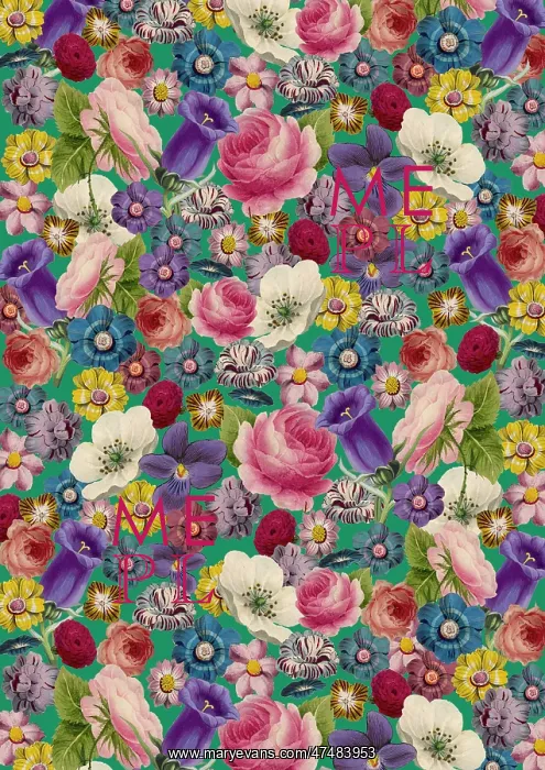 : Repeating Pattern - Floral Assemblage : Repeating Pattern - Floral Assemblage