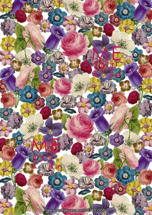 : Repeating Pattern - Floral Assemblage : Repeating Pattern - Floral Assemblage
