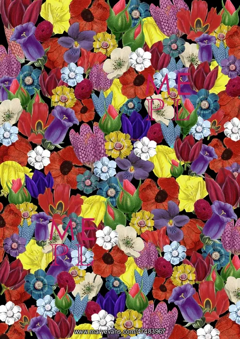 : Repeating Pattern - Floral Assemblage : Repeating Pattern - Floral Assemblage